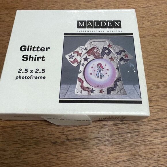 Malden International Design Glitter Shirt Photo Frame - 2.5 × 2.5 - NEW OTHER - Picture 2 of 10